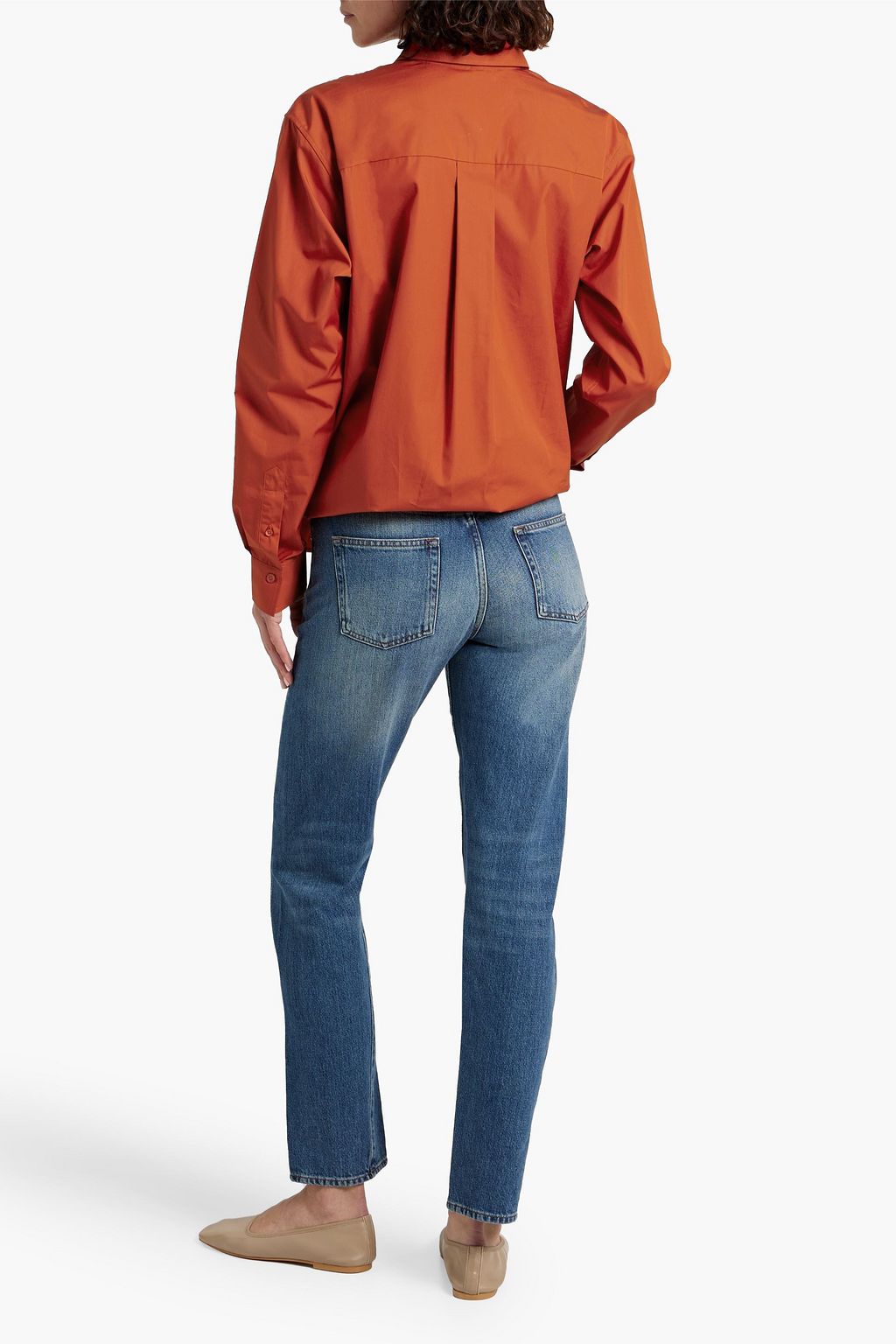 TOTEME Embroidered cotton-poplin shirt