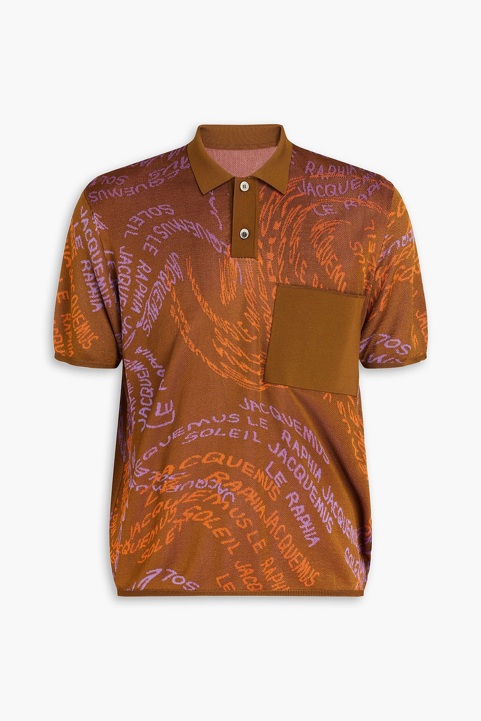 Tordu jacquard-knit polo shirt
