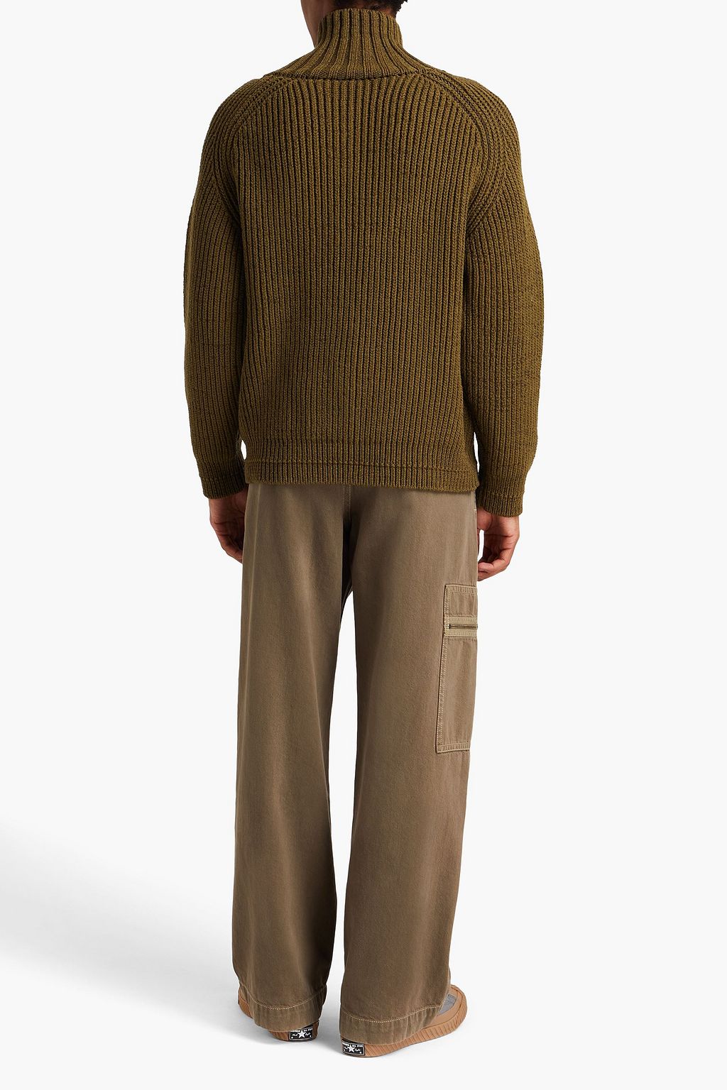 JACQUEMUS Arco ribbed-knit zip-up sweater