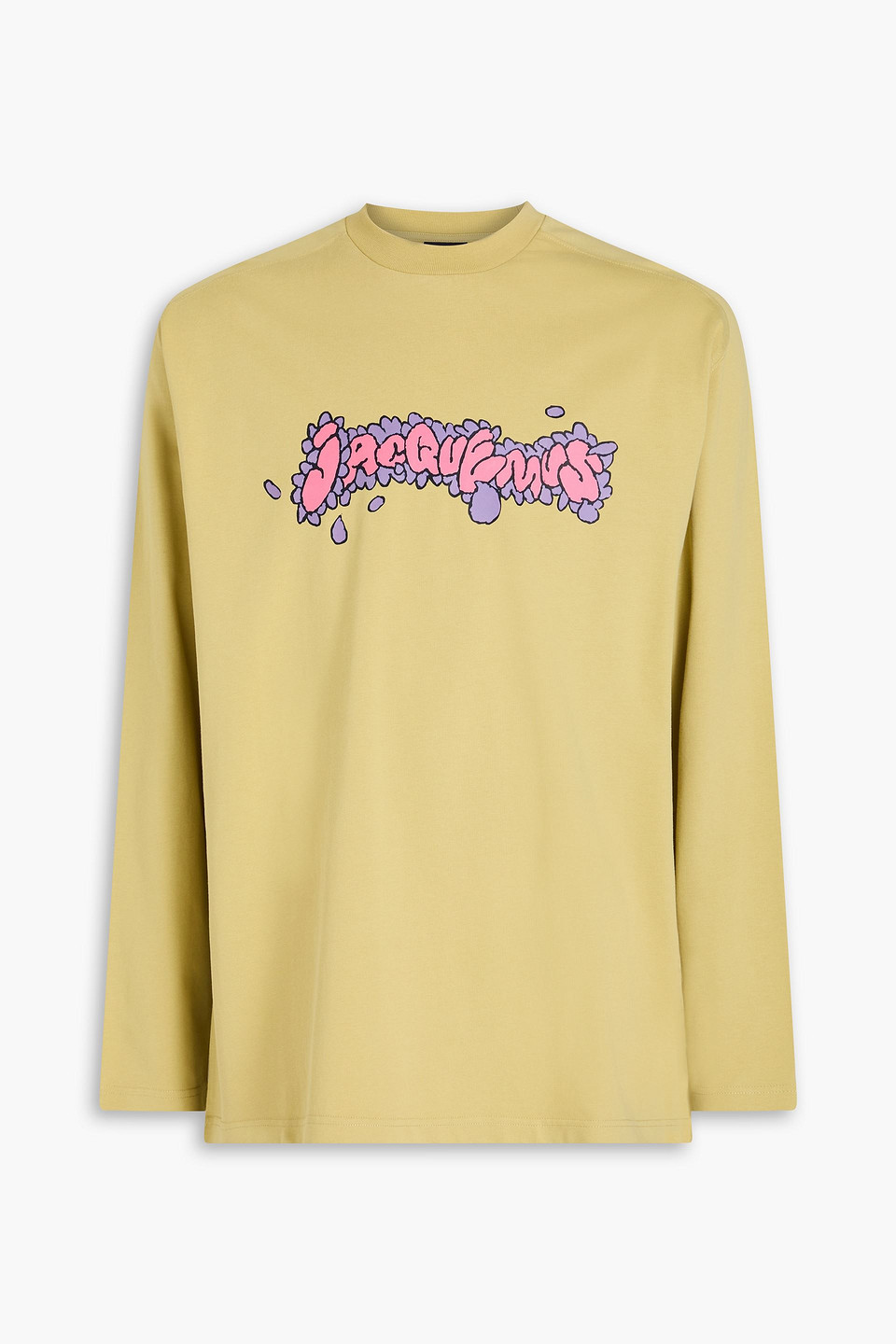 Jacquemus Desenho Printed Cotton-jersey T-shirt In Sage Green