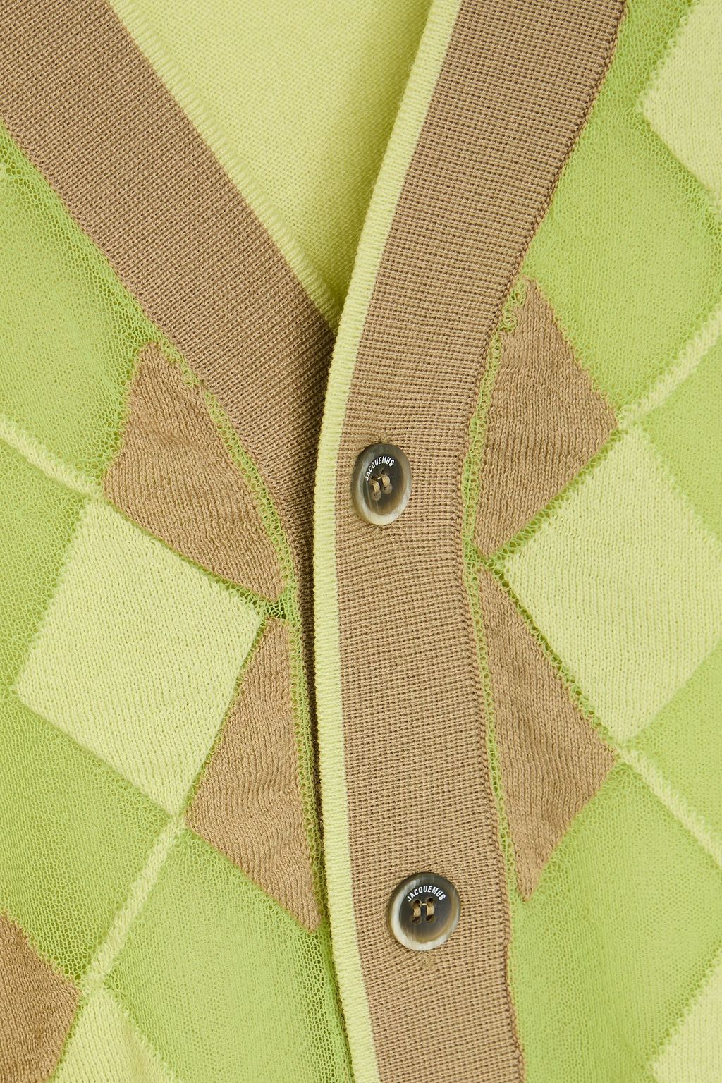 JACQUEMUS Toledo argyle cotton-blend cardigan