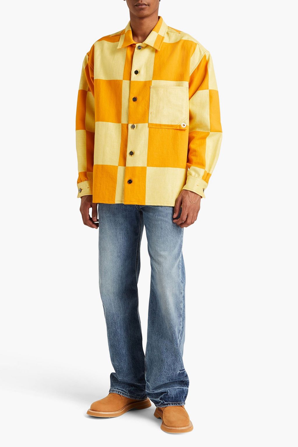 JACQUEMUS Tecido checked cotton-blend overshirt