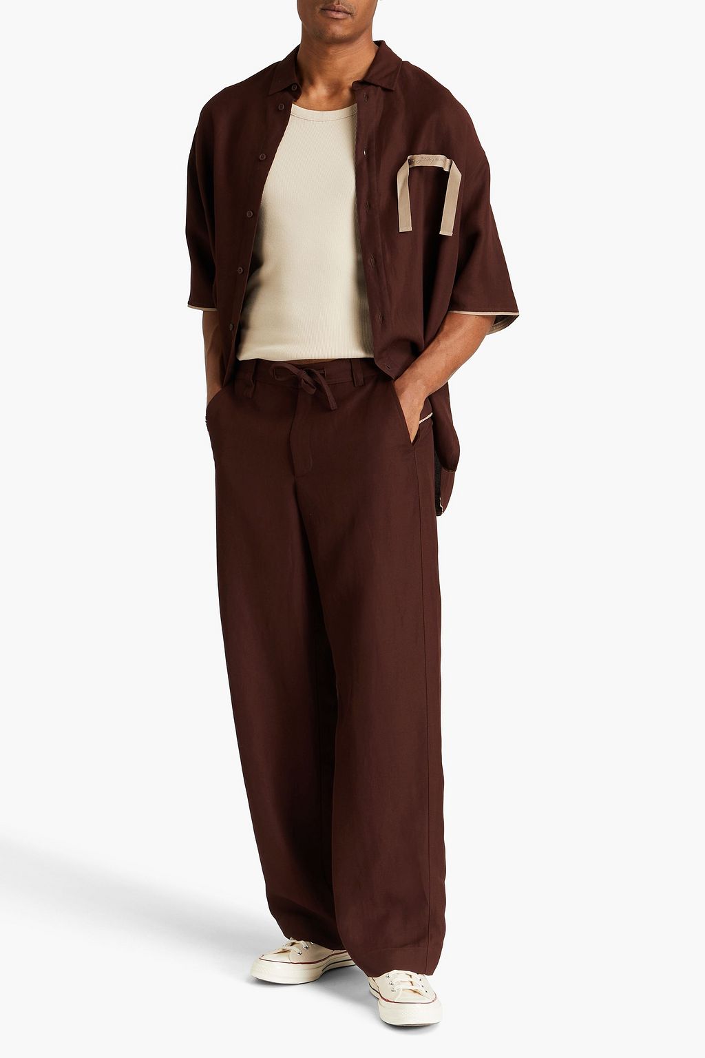 JACQUEMUS Meio embroidered twill pants
