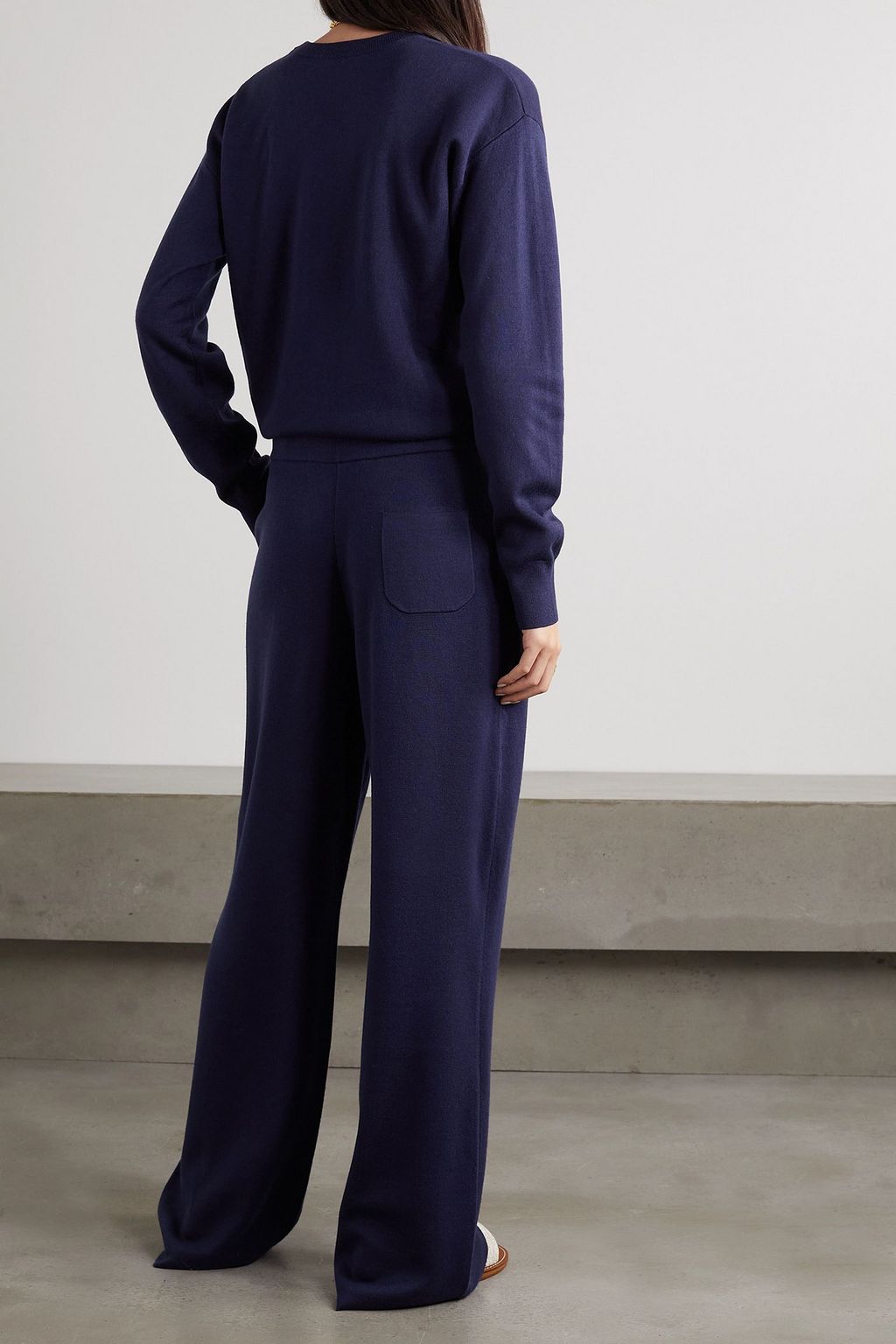 OLIVIA VON HALLE Carmel silk and cashmere-blend sweatshirt and track pants set