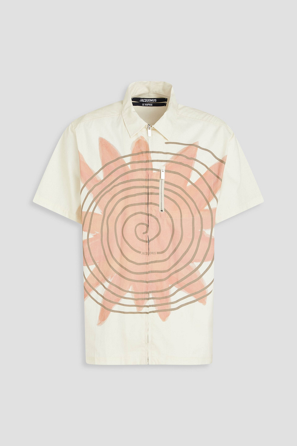 Jacquemus Printed Cotton-poplin Shirt In Ivory