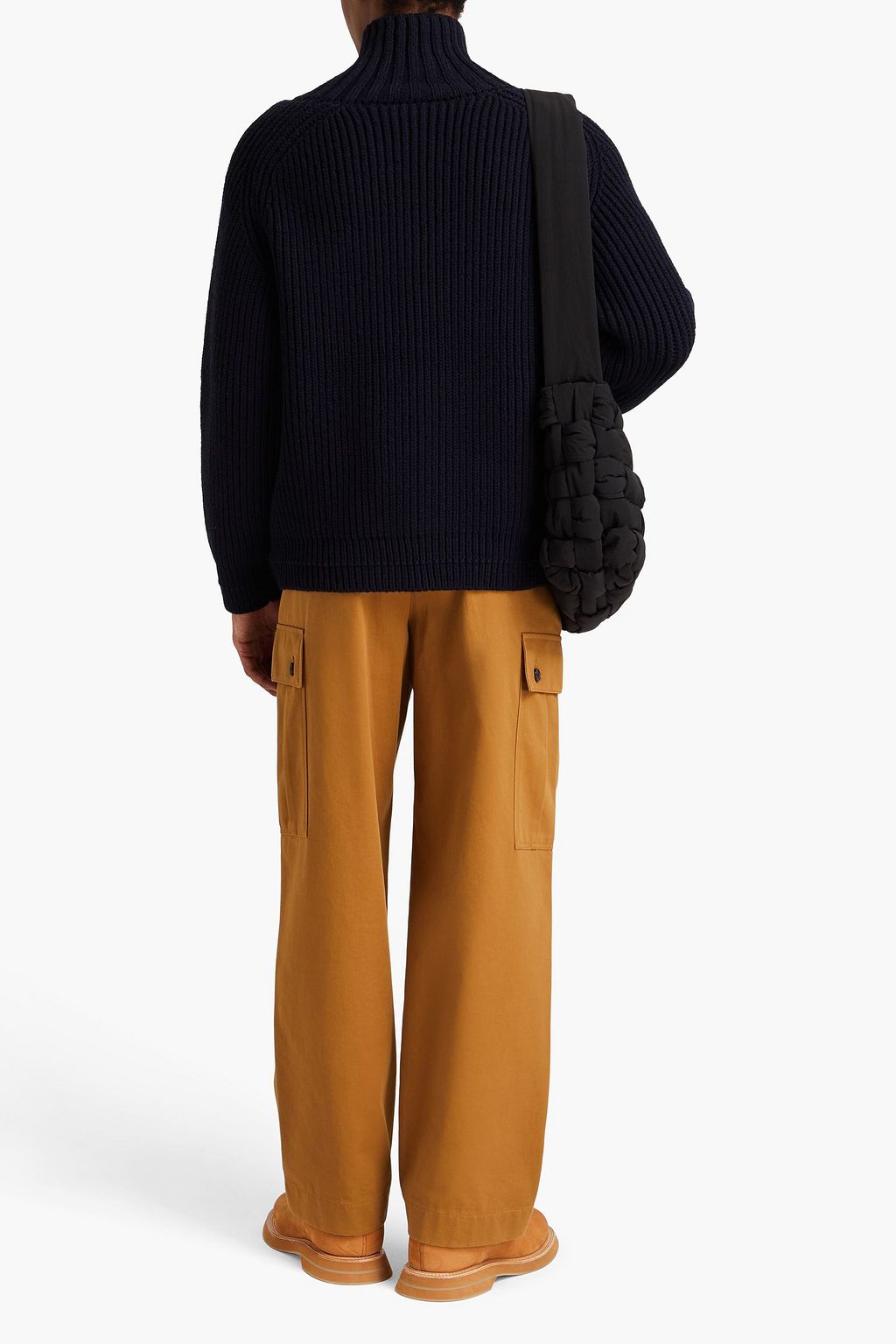JACQUEMUS 리브 니트 집업 스웨터
