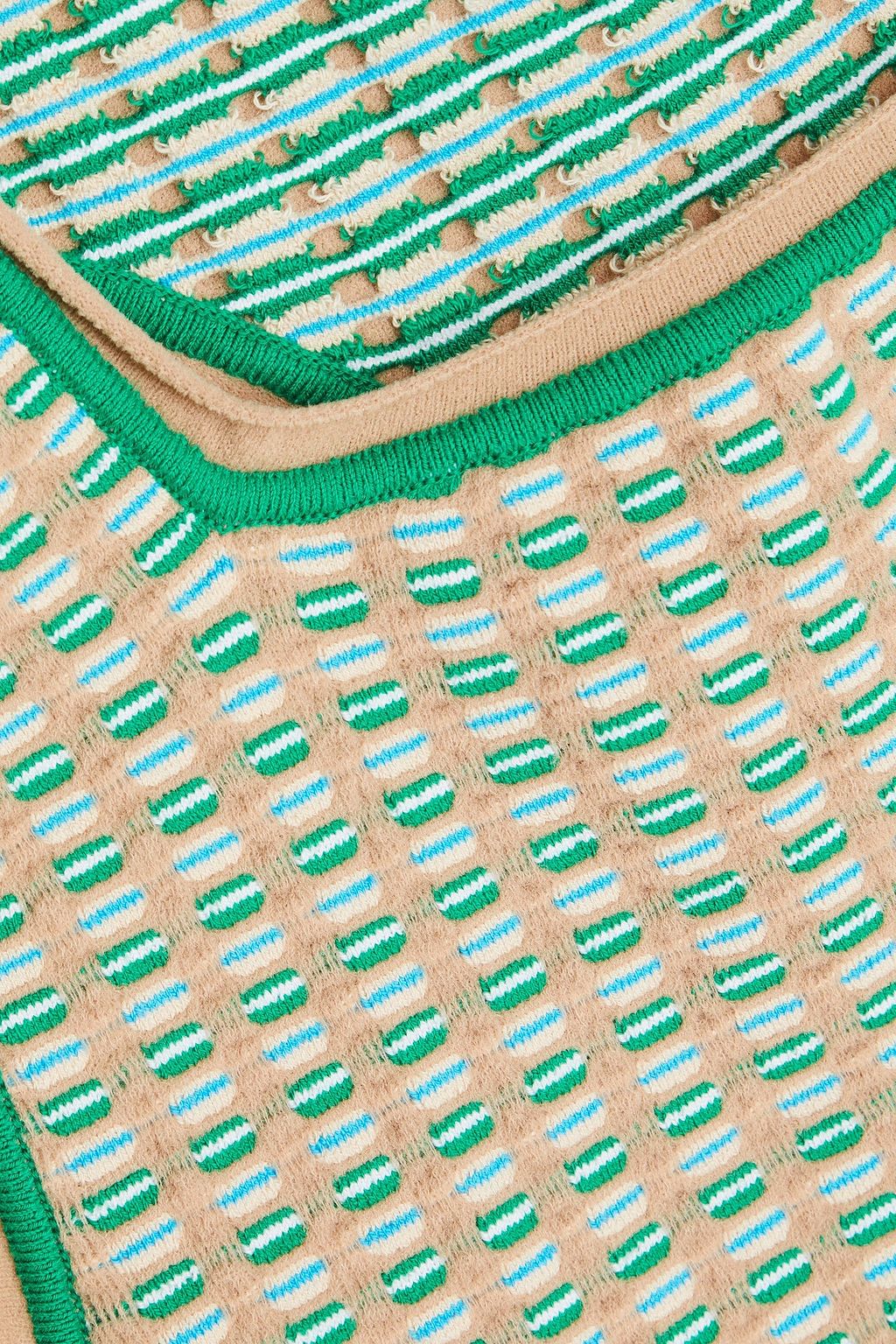 JACQUEMUS Jacquard-knit cotton-blend tank
