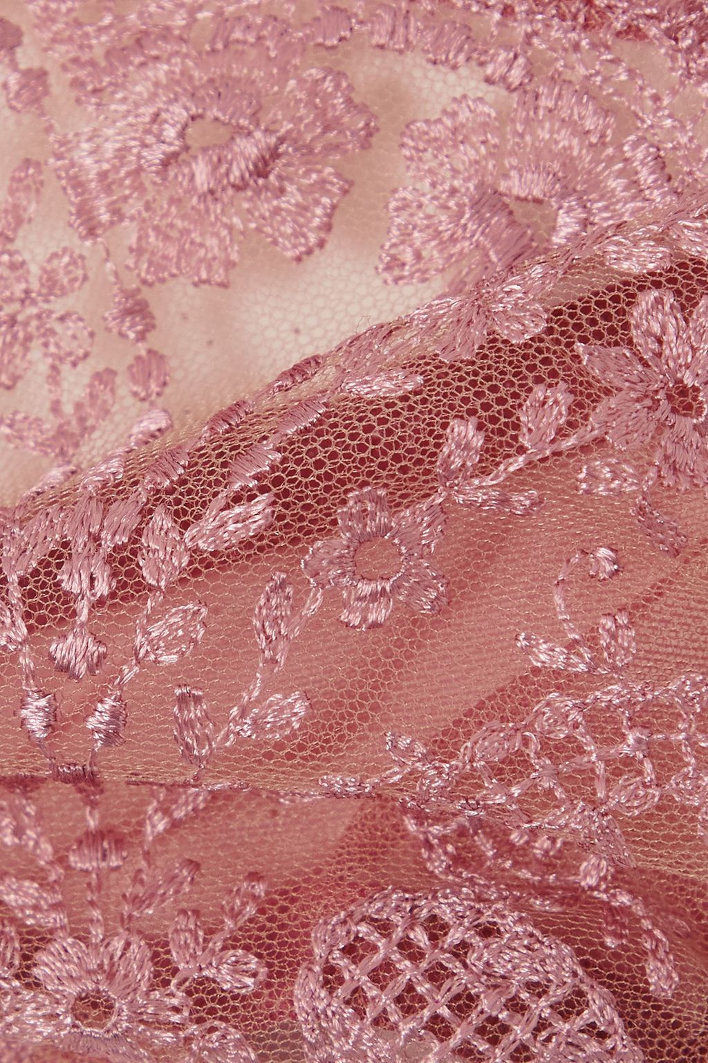 I.D. SARRIERI Embroidered tulle bandeau bra
