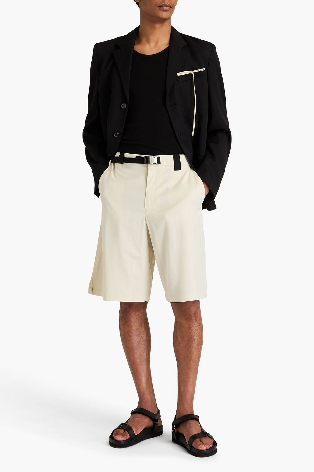 JACQUEMUS شورت Meio من التويل مزود بحزام