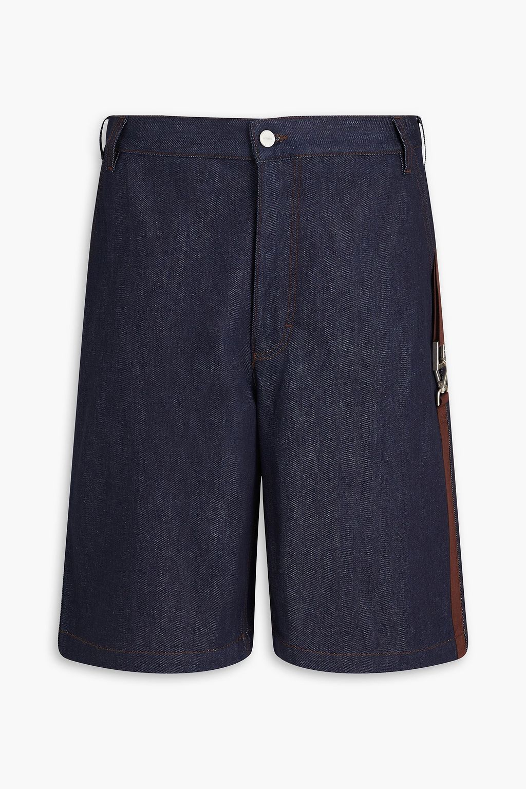 JACQUEMUS De-Nîmes Cuerda buckle-embellished denim shorts | THE OUTNET