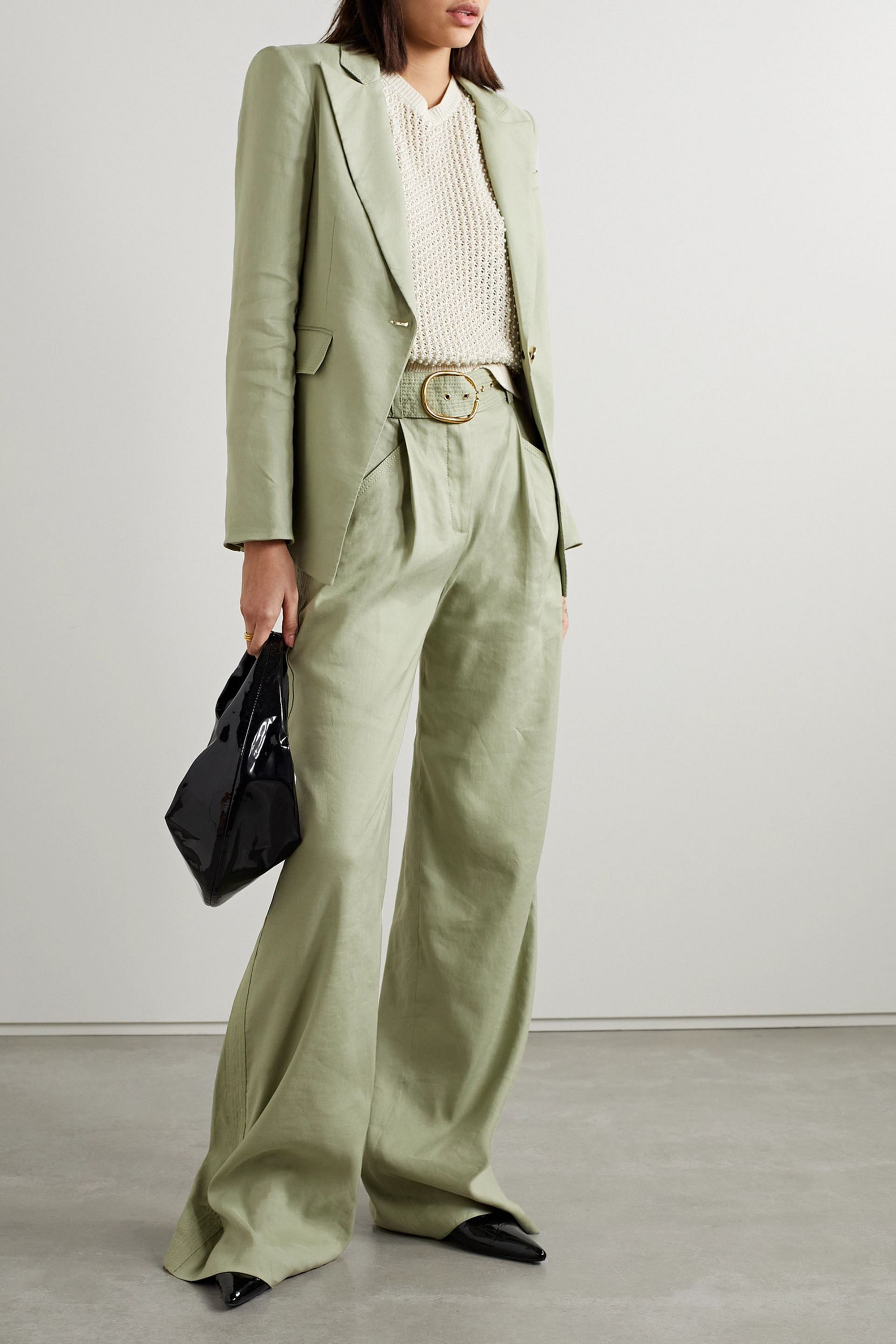 Veronica Beard Sedgwick Dickey stretch linen and TENCEL™-blend voile blazer