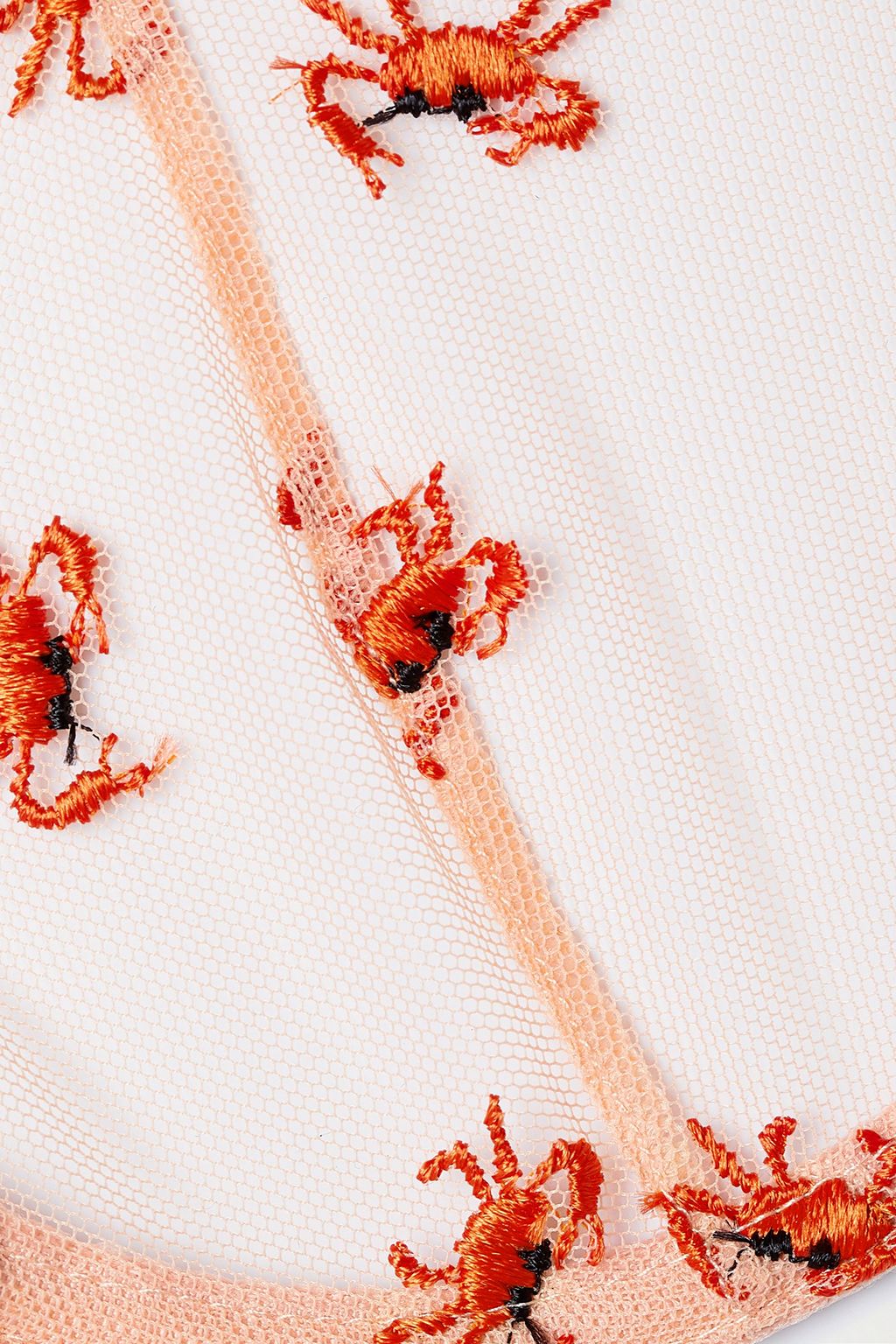 LE PETIT TROU حمالة صدر Crabe من التول المعاد تدويره بقوالب غير مبطنة وأسلاك سفلية مزينة بالتطريز والكشاكش