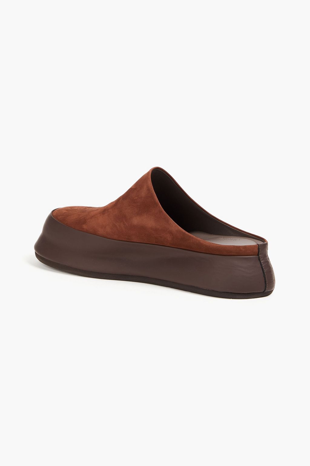 JACQUEMUS Goia suede and matte-leather slippers