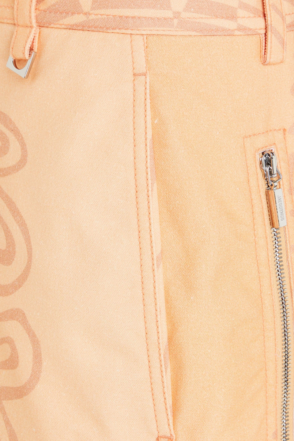Jacquemus Banho Printed Cotton-canvas Pants In Pastel Orange