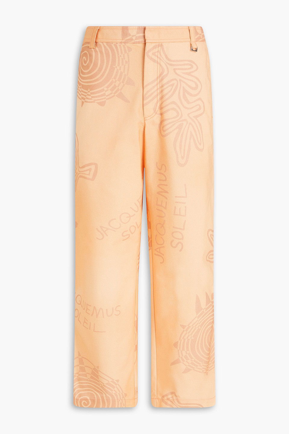 Jacquemus Banho Printed Cotton-canvas Pants In Pastel Orange
