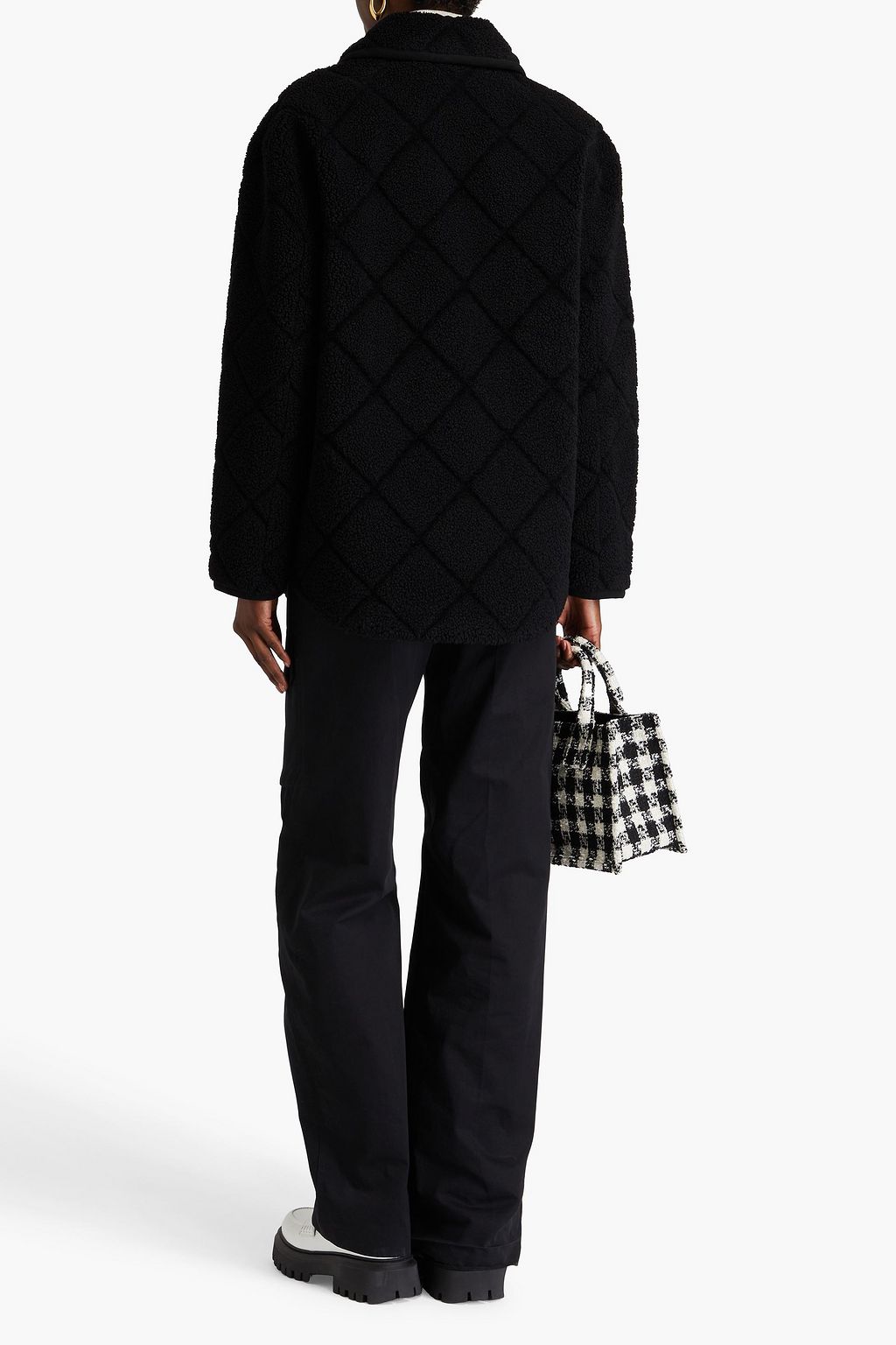 CLAUDIE PIERLOT جاكيت من صوف ناعم اصطناعي مبطّن