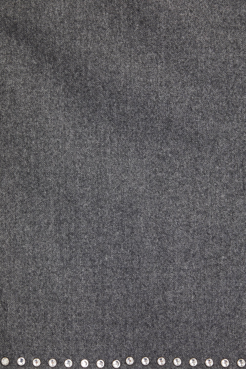 Sandro Crystal Wool-twill Mini Skirt In Dark Gray