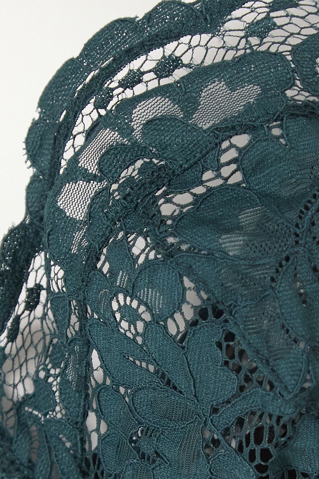 ELSE Strapless corded lace and stretch-mesh underwire bra