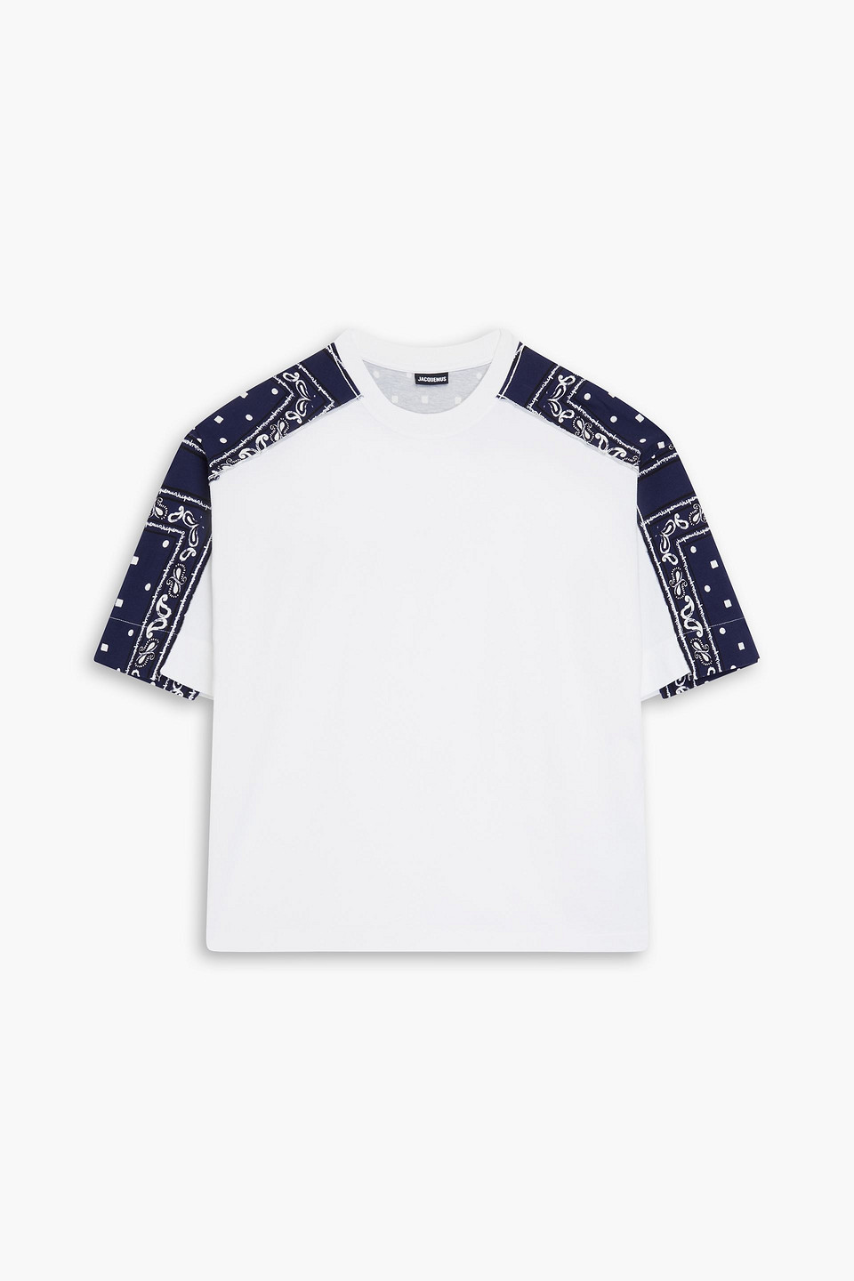 Jacquemus Printed Cotton-jersey T-shirt In Navy