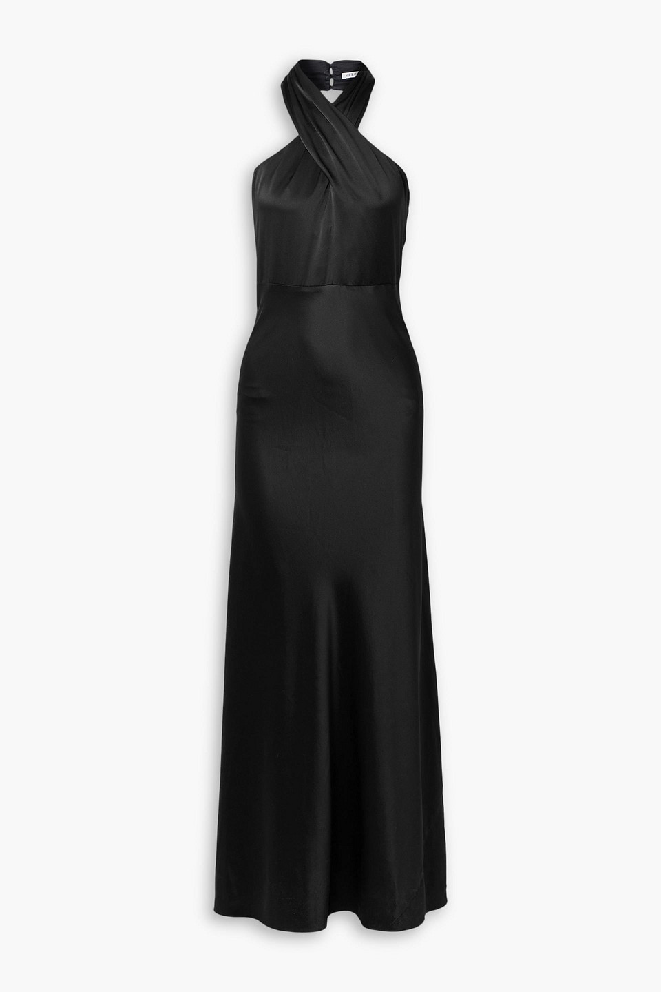 VERONICA BEARD ALBERTA HALTERNECK SATIN MAXI DRESS