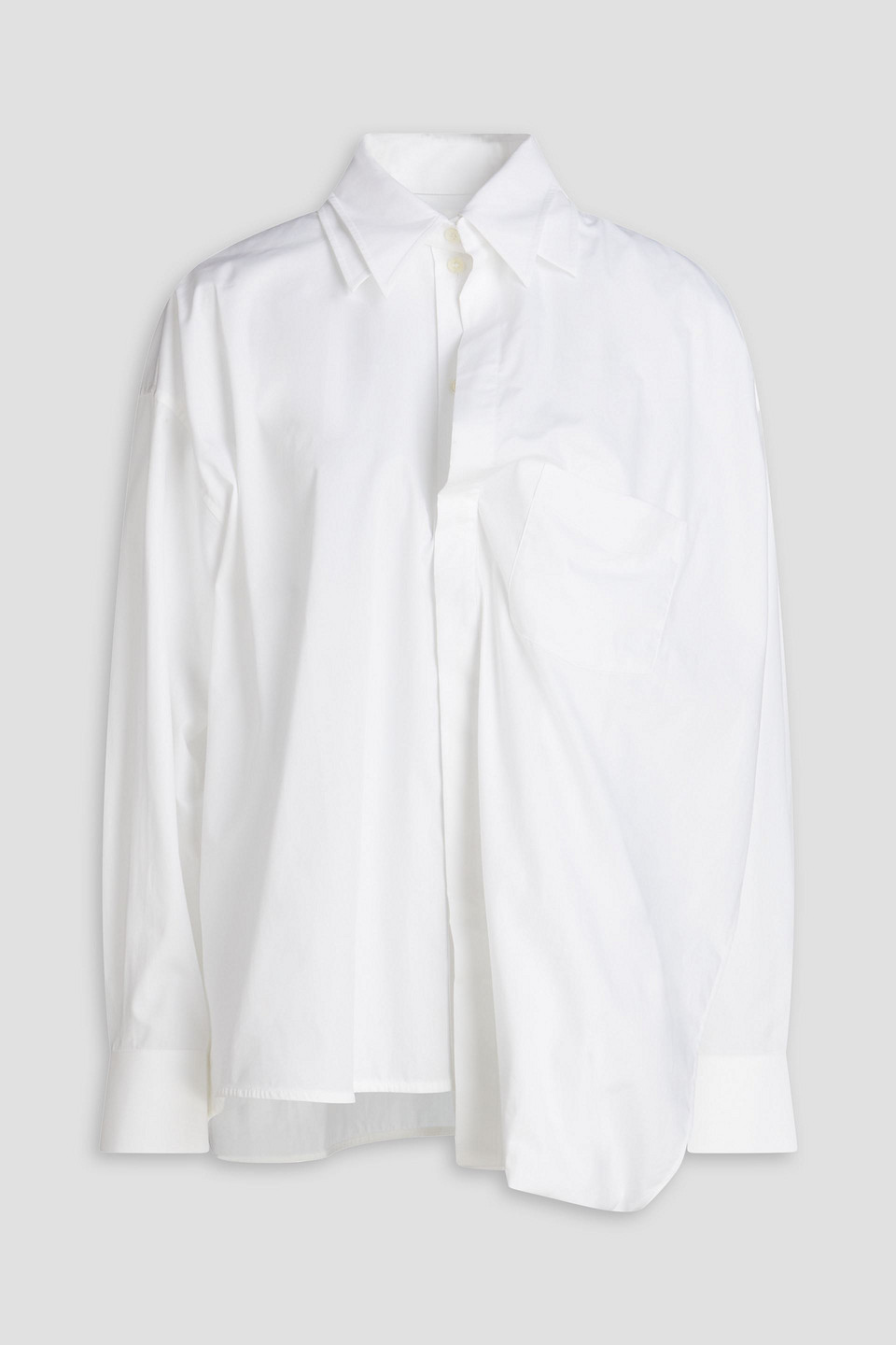 Victoria Beckham Layered Cotton-poplin Shirt In Ivory