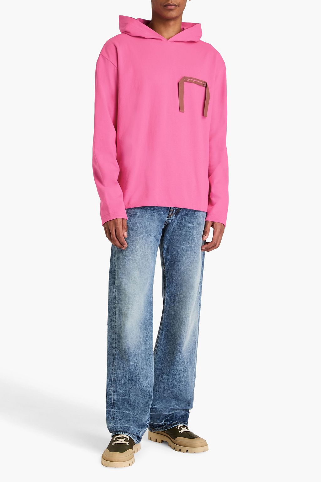 JACQUEMUS Desenho embroidered cotton-jersey hoodie