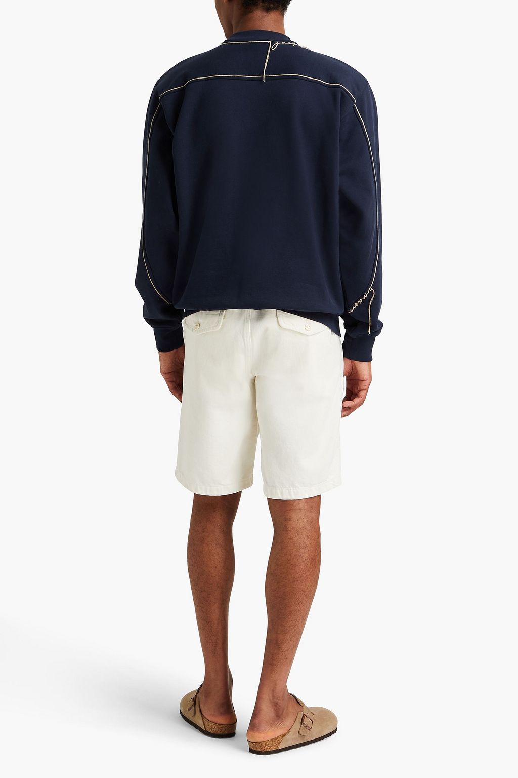 JACQUEMUS Fio embroidered cotton-fleece sweatshirt