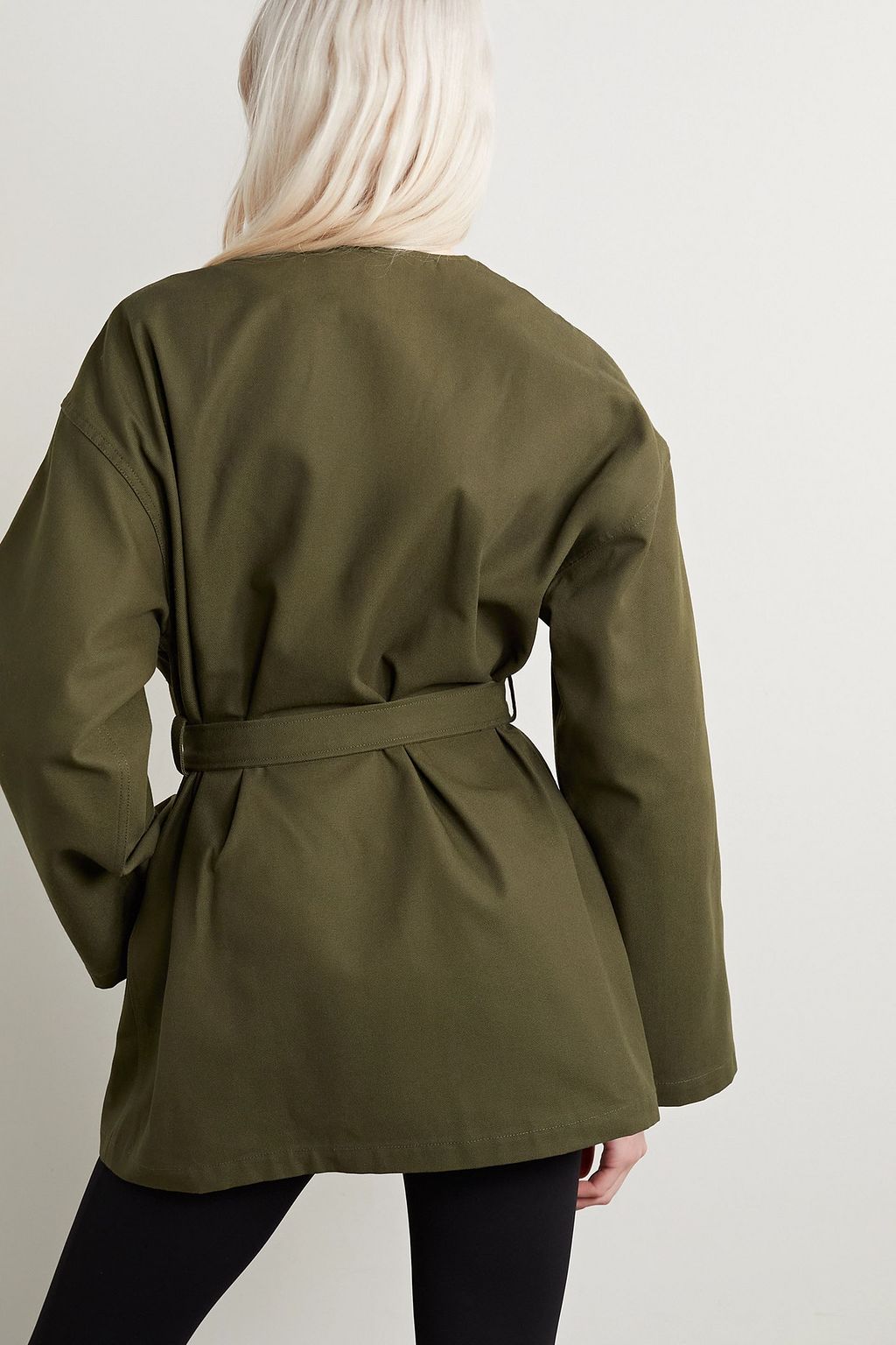NILI LOTAN Denise belted cotton-canvas jacket