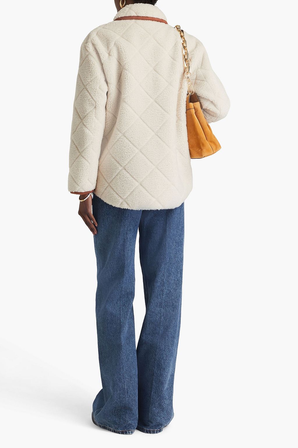 CLAUDIE PIERLOT جاكيت من صوف ناعم اصطناعي مبطّن