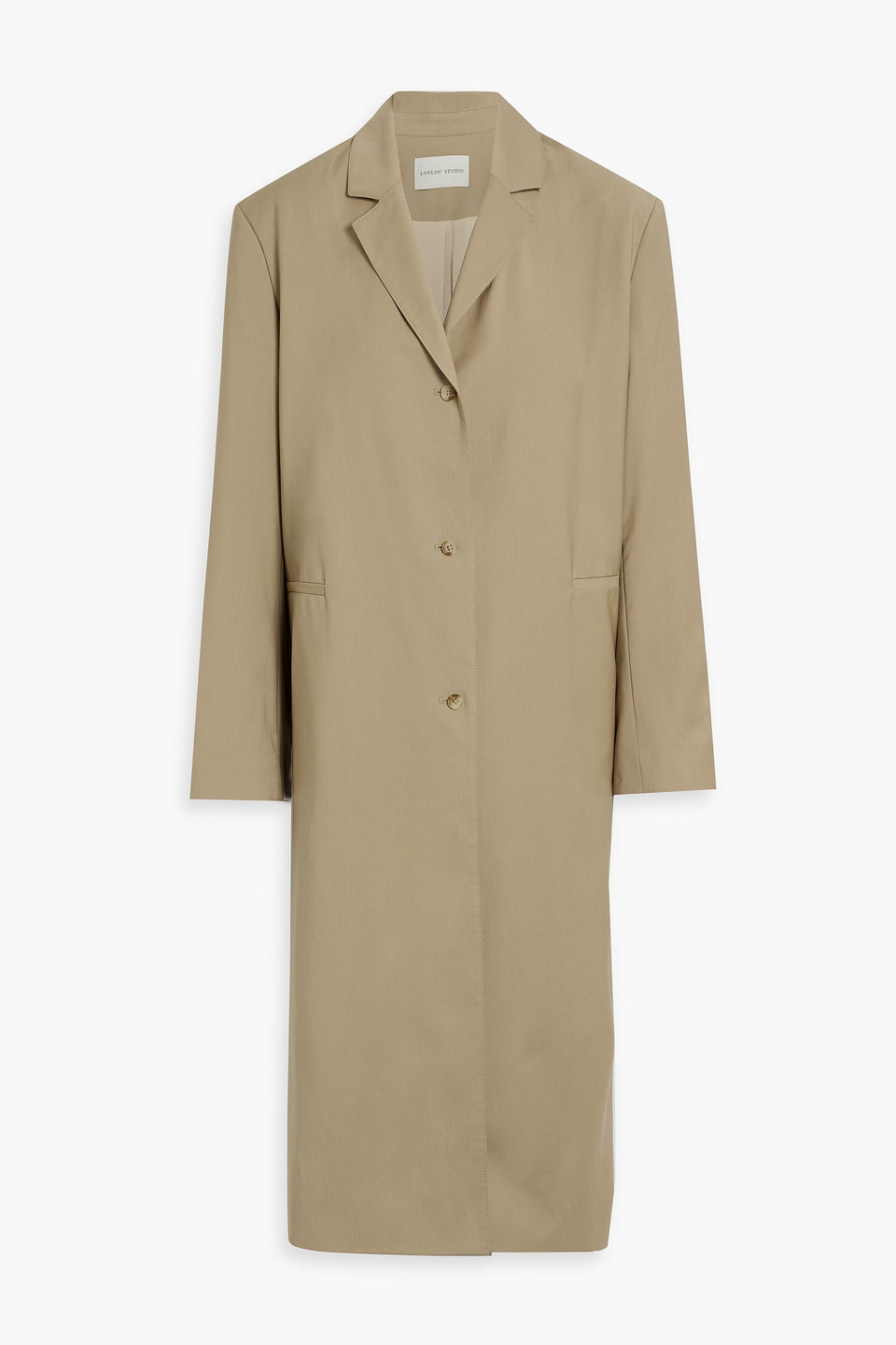 Loulou Studio Tido Wool Coat In Beige