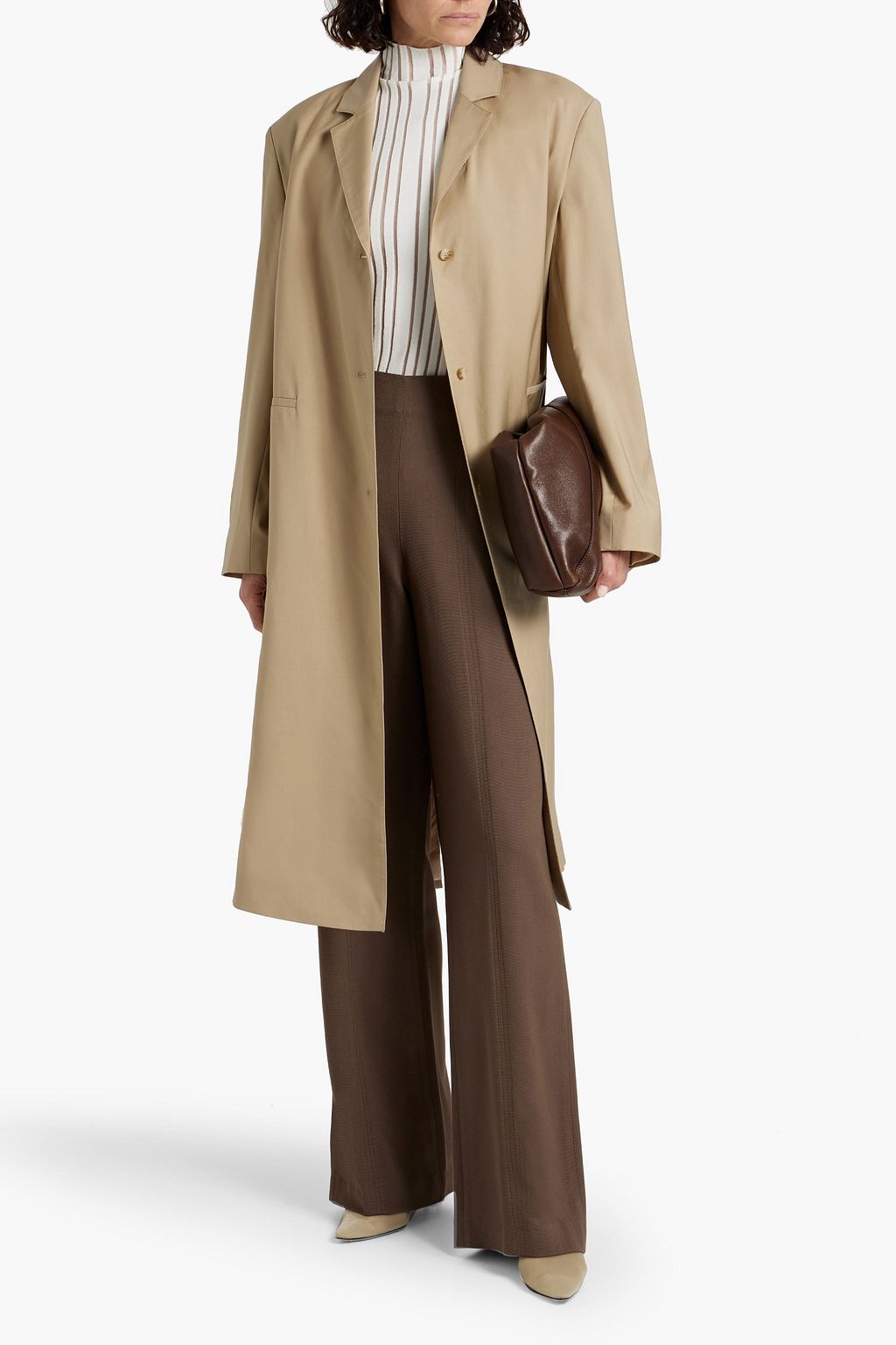 LOULOU STUDIO Tido wool-crepe coat