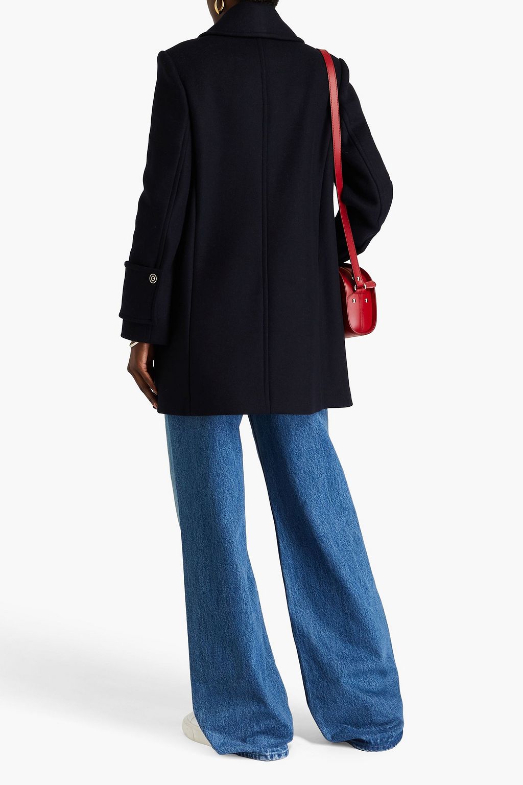 CLAUDIE PIERLOT 울 혼방 펠트 코트