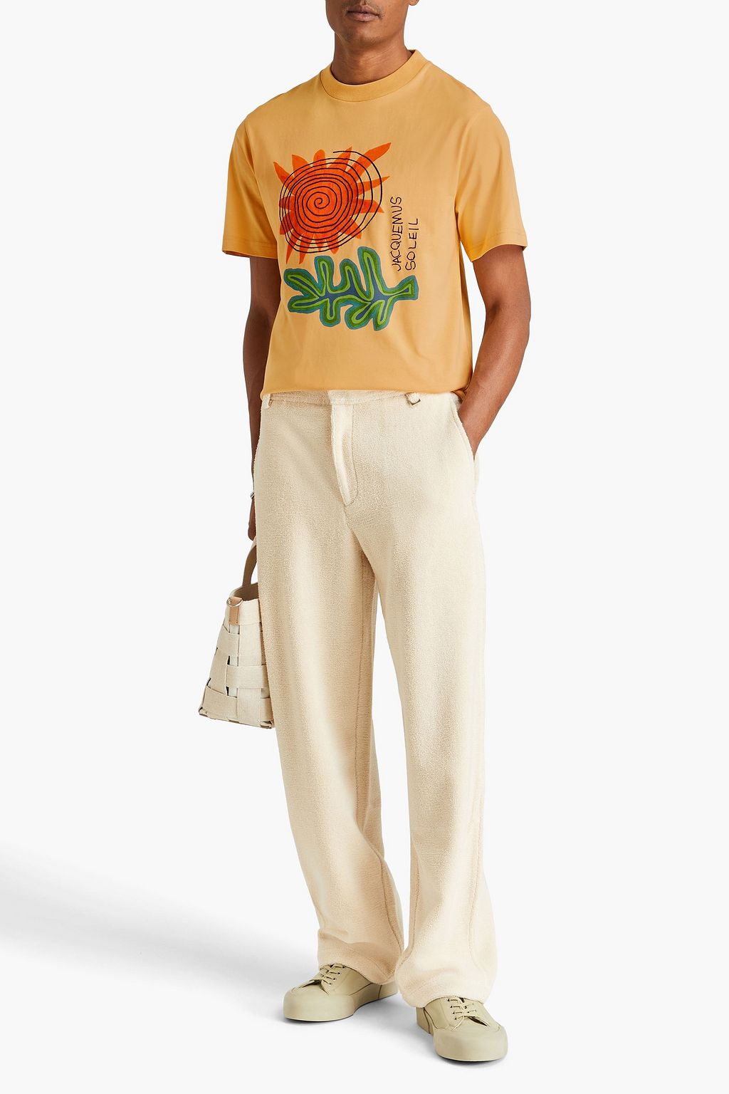 JACQUEMUS Soalheiro embroidered printed cotton-jersey T-shirt