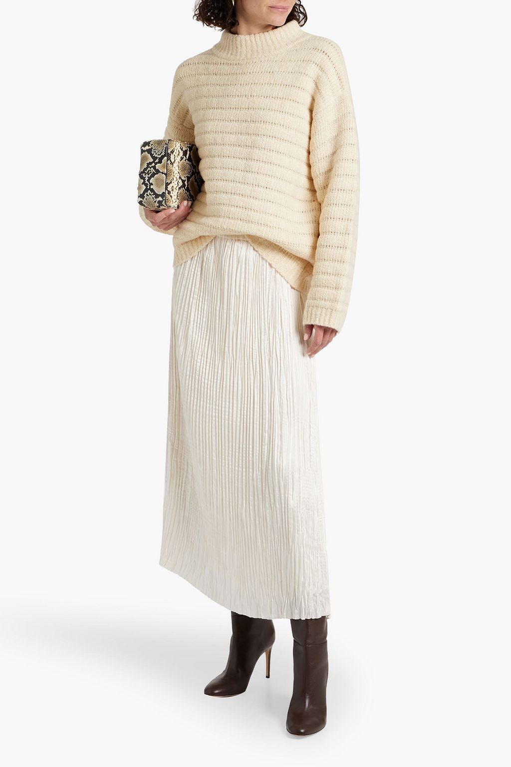 LOULOU STUDIO Oversized bouclé-knit merino wool--blend turtleneck sweater