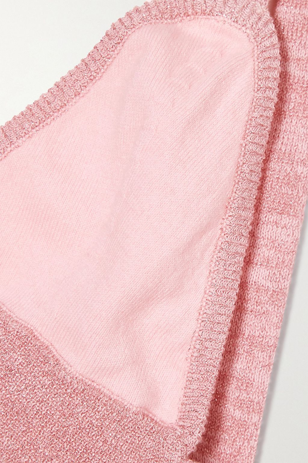 MORGAN LANE Anya Lurex-trimmed cotton-blend soft-cup triangle bra