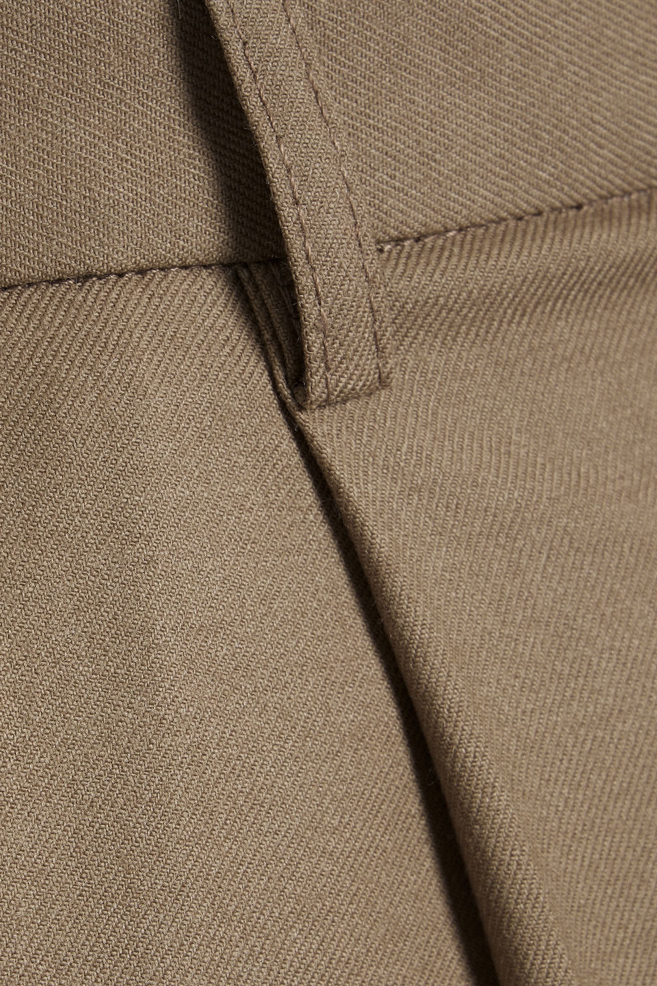 Shop Loulou Studio Solo Wool-blend Twill Wide-leg Pants In Taupe