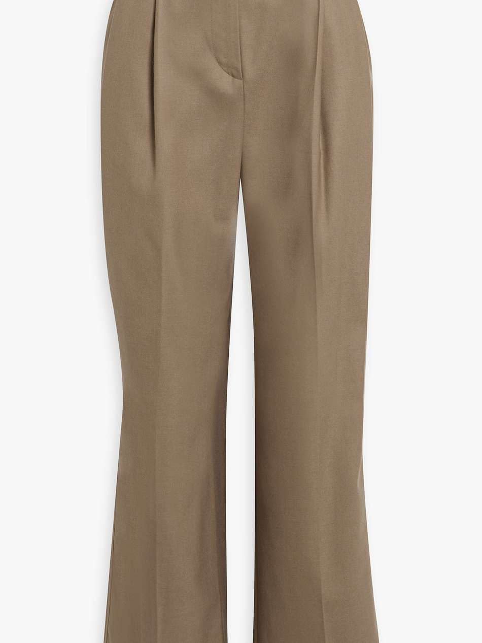 solo wool-blend twill wide-leg pants
