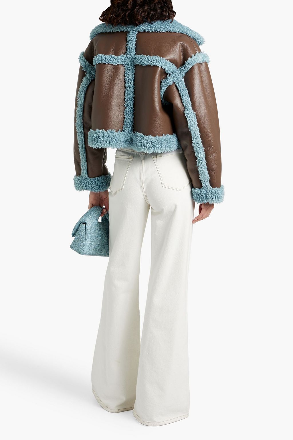 STAND STUDIO Double-breasted faux leather jacket