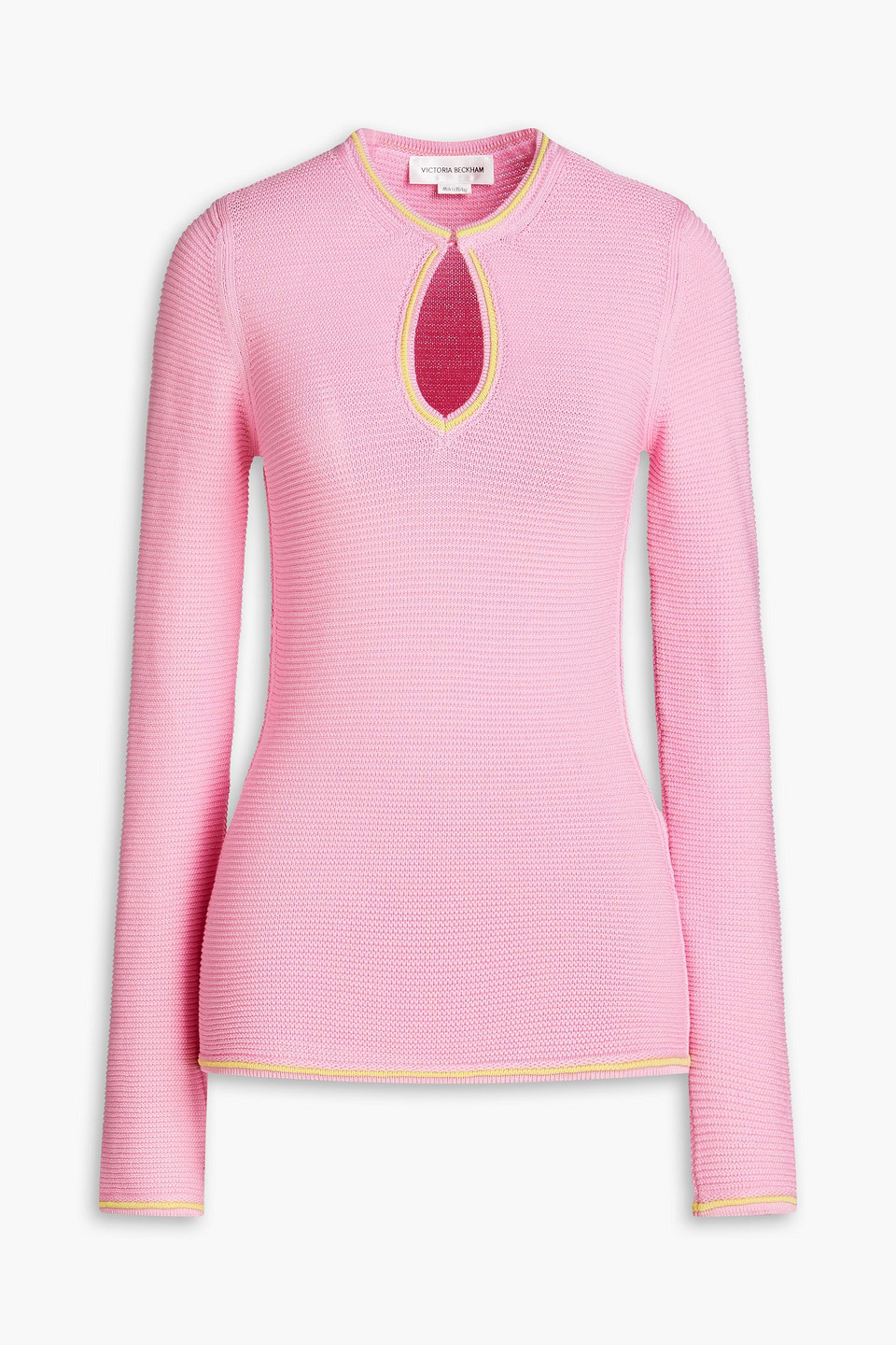 victoria beckham - cotton-blend top - pink - xs