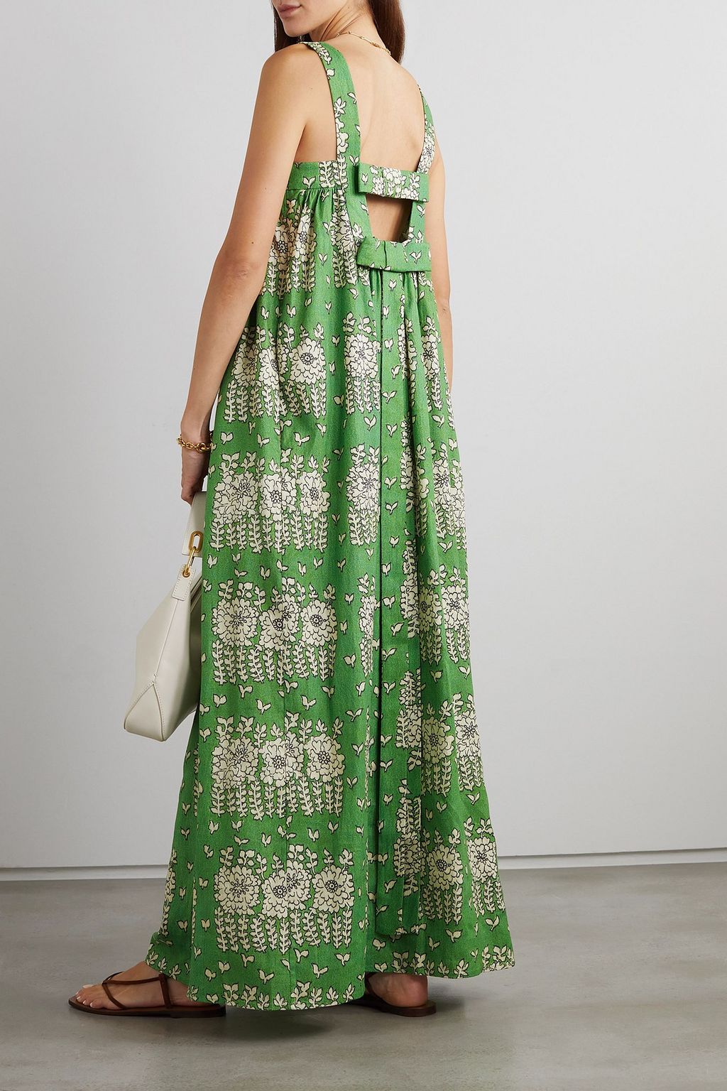OROTON Posie floral-print linen maxi dress