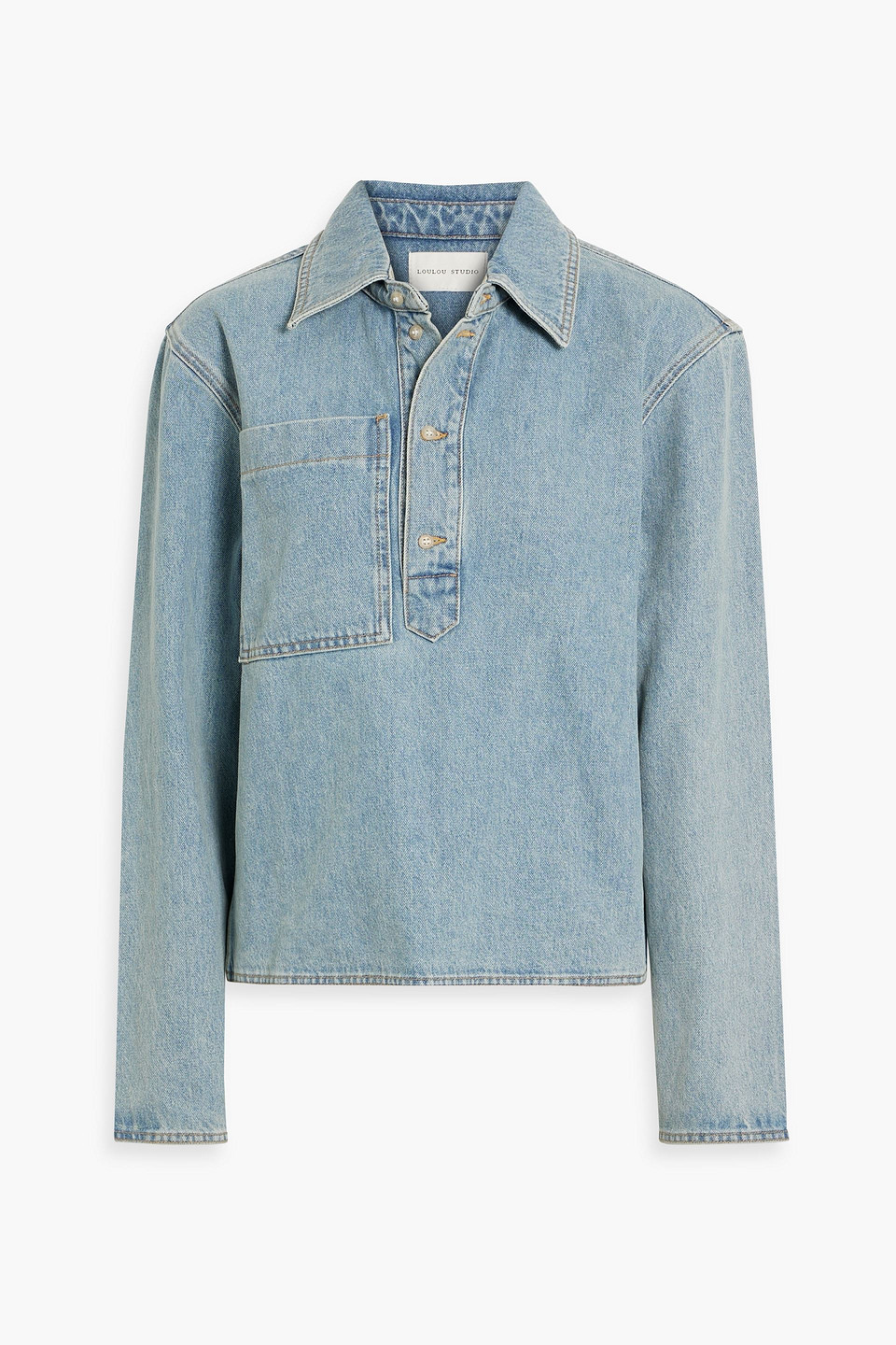 Loulou Studio Lato Denim Shirt In Light Blue