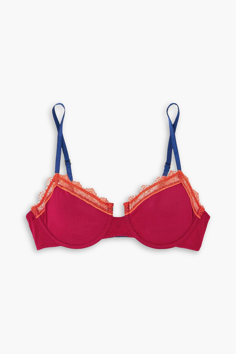Cressida lace-trimmed stretch-modal underwired bra