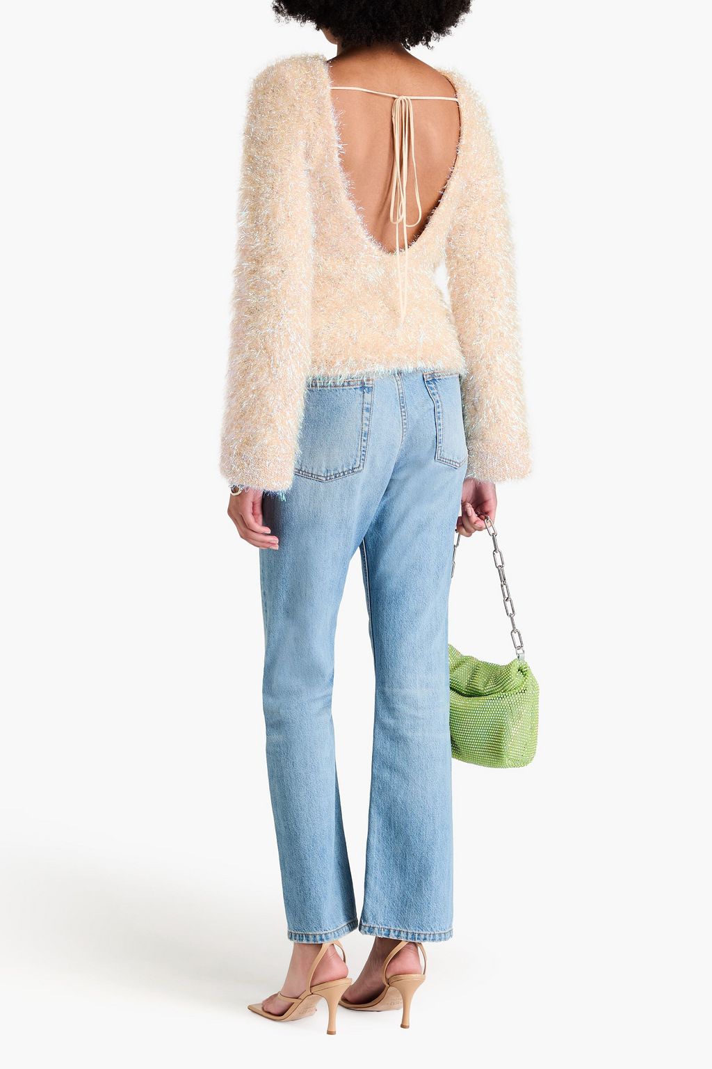 VICTORIA BECKHAM Metallic knitted sweater