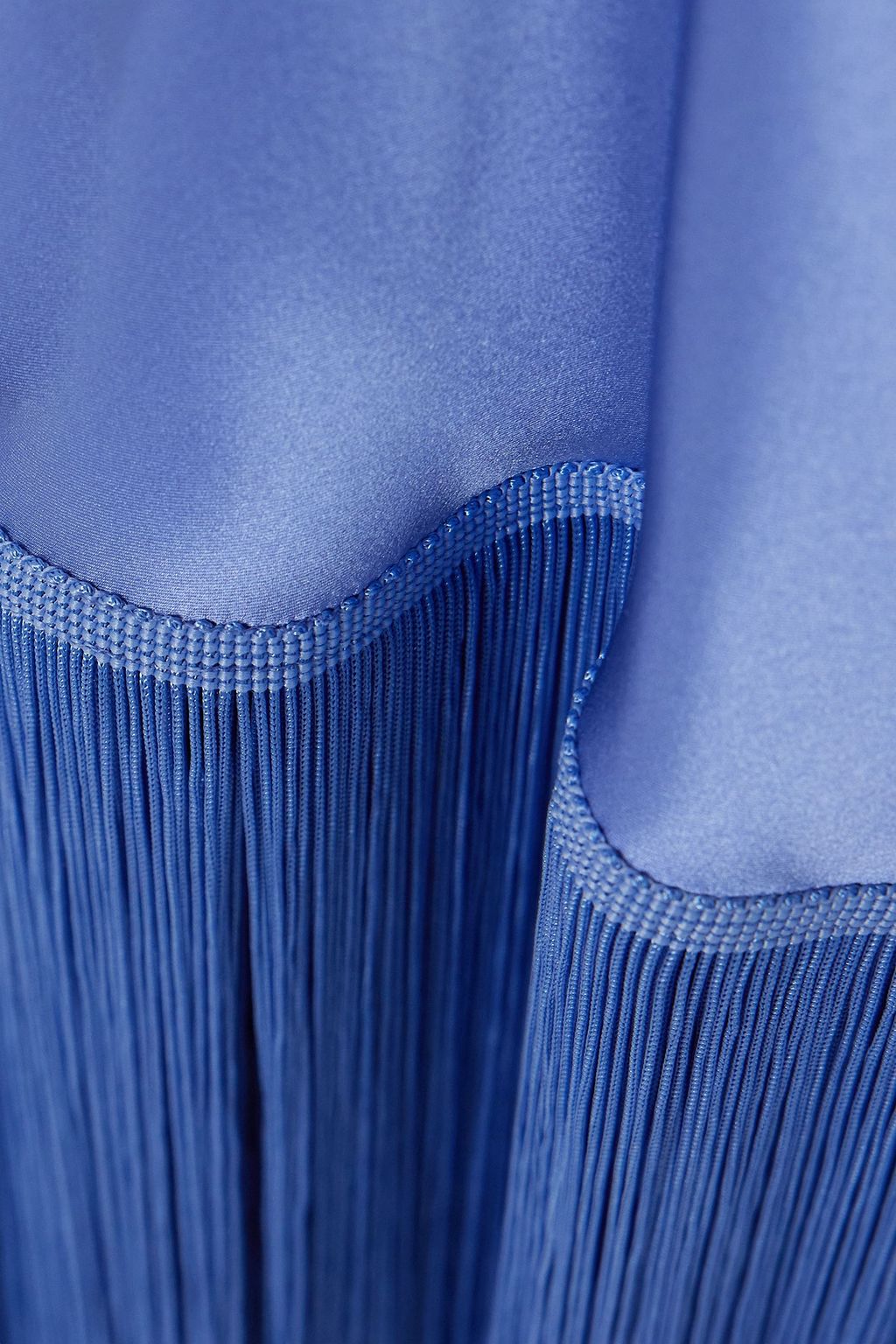 OLIVIA VON HALLE Zoya fringed silk-satin nightdress
