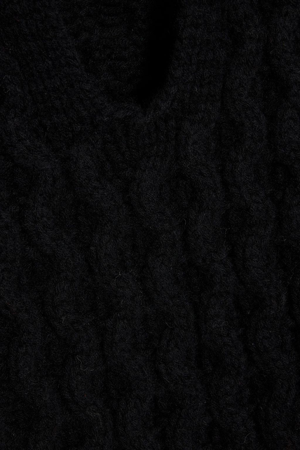 LOULOU STUDIO Cable-knit wool and cashmere-blend polo sweater