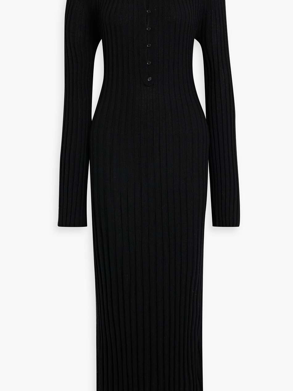 nosaro ribbed wool maxi dress