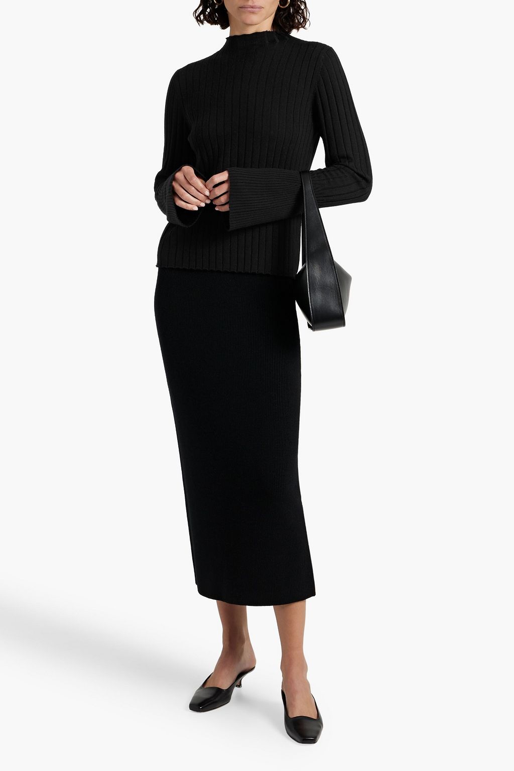 LOULOU STUDIO Ribbed merino wool-blend turtleneck sweater