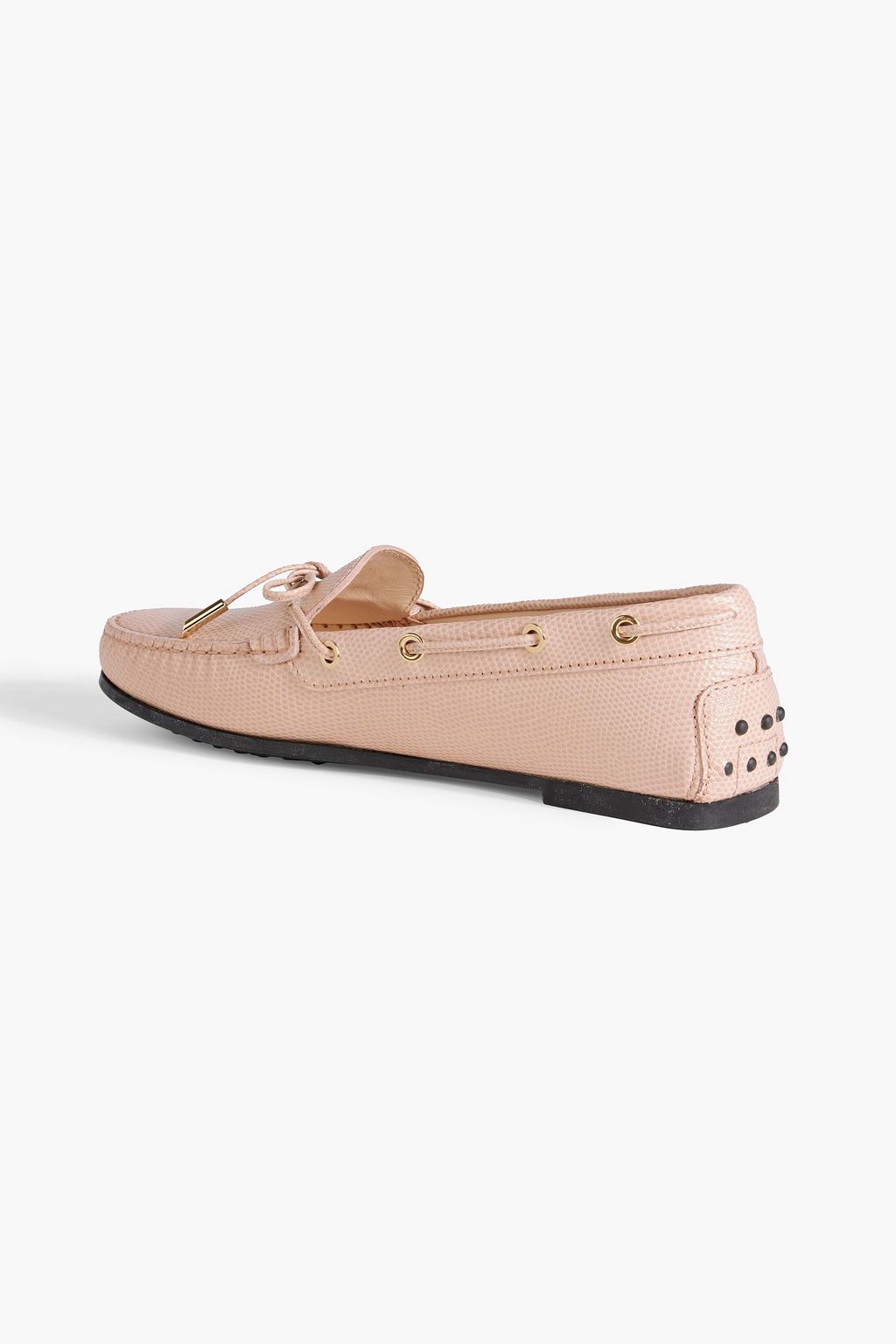 TOD'S Heaven Lacetto lizard-effect leather loafers