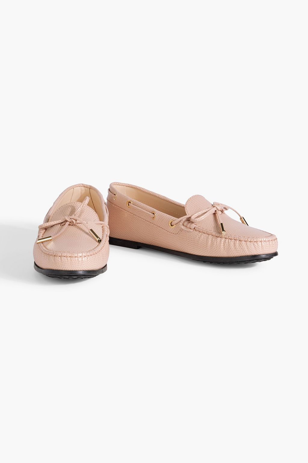 TOD'S Heaven Lacetto lizard-effect leather loafers