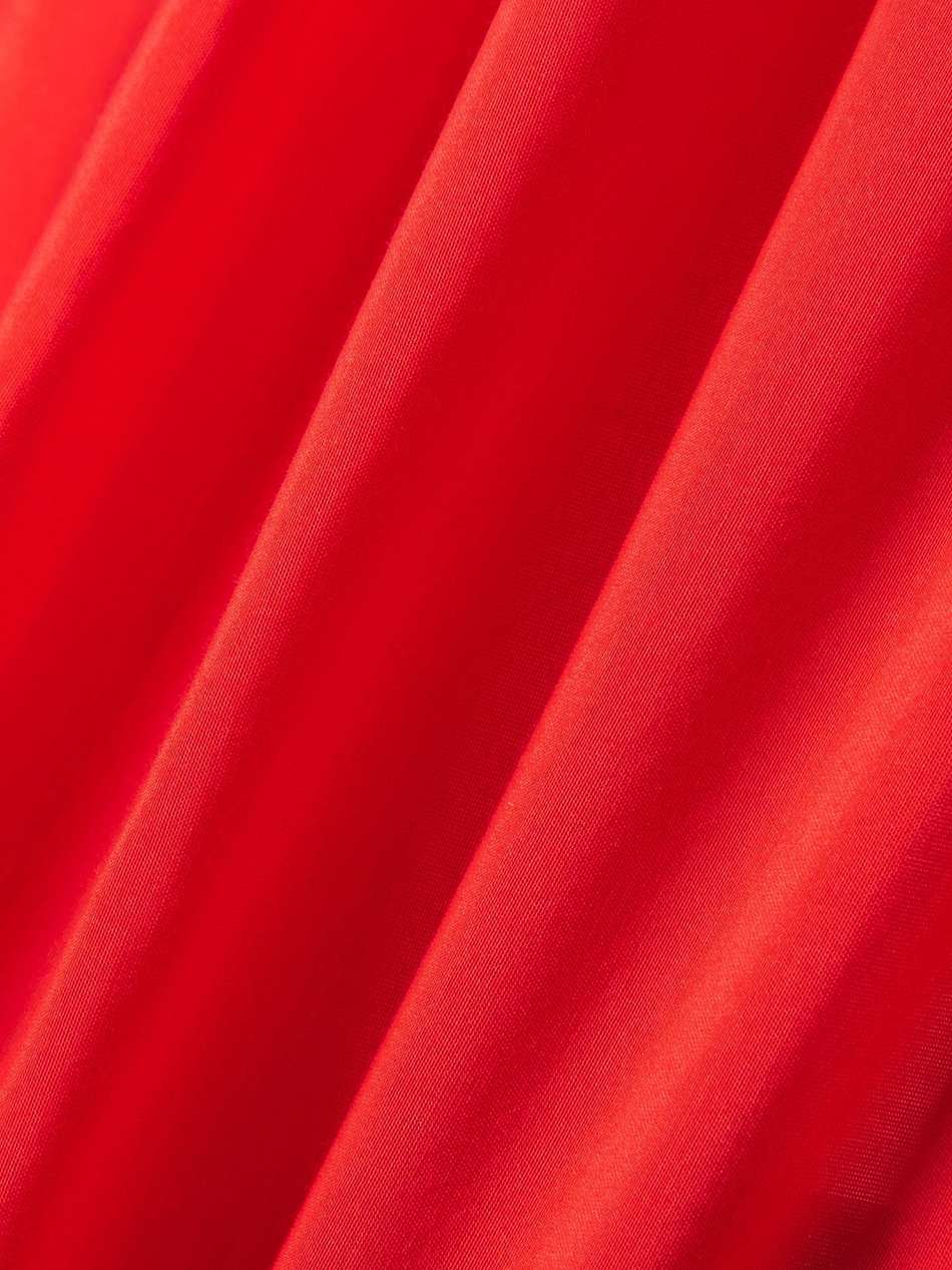 strapless tiered  cotton and silk-blend poplin maxi dress